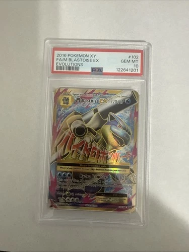 2016 POKEMON XY EVOLUTIONS #102 FULL ART/M BLASTOISE EX PSA 10