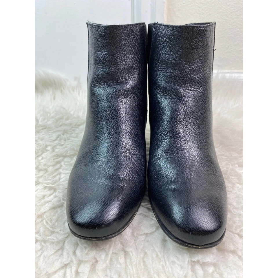 Pedro Garcia Women's Size 38 EU 7.5 US Black Block Heel Chelsea Ankle Boots — 第 2/4 张图片