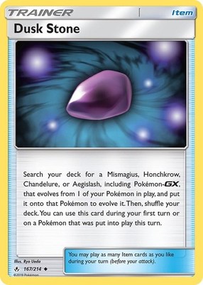 Dusk Stone SM - Unbroken Bonds 167/214 NM Pokemon