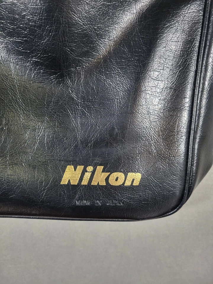 Bolso Bandolera para Cámara NIKON Vintage Raro Años 70-80 Vinilo/Imitación Cuero 13 Pulgadas Foto 3 de 4