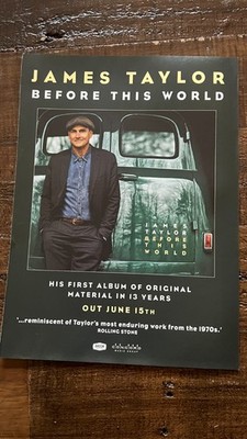 JAMES TAYLOR Before This World album poster | 2015 Q Magazine cutout (1 page)