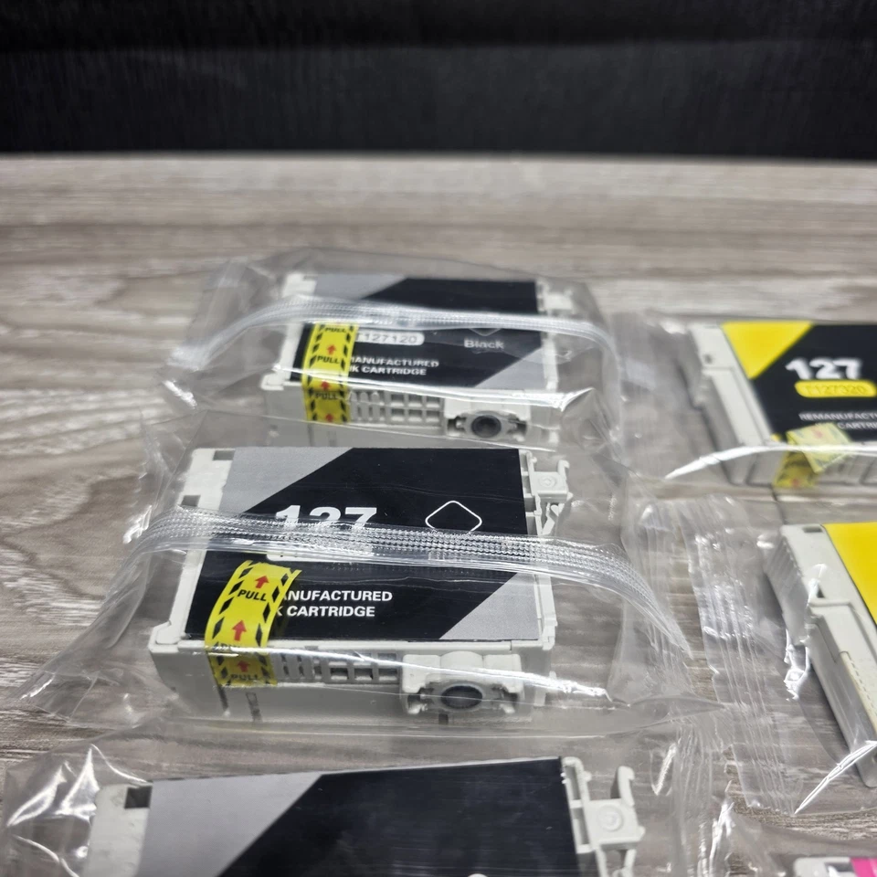 8 Epson 127 Printer Ink - 4 Black 2 Yellow 1 Cyan 1 Magenta Unopened High Yield - Image 2 of 4