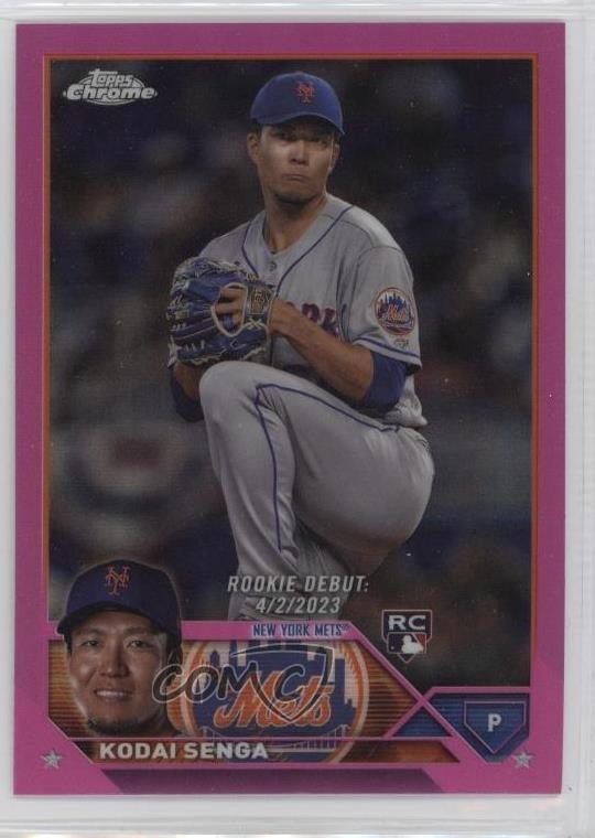 2023 Topps Chrome Update Debut Pink Refractor Kodai Senga #USC124 Rookie RC 1q3