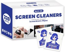 220 PCS Disposable Screen Cleaner Wipes   For Glasses, Cameras, Phones  More