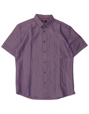Marks & Spencer Herren Blue Harbour Hemd Medium Lila Nadelstreifen CG05