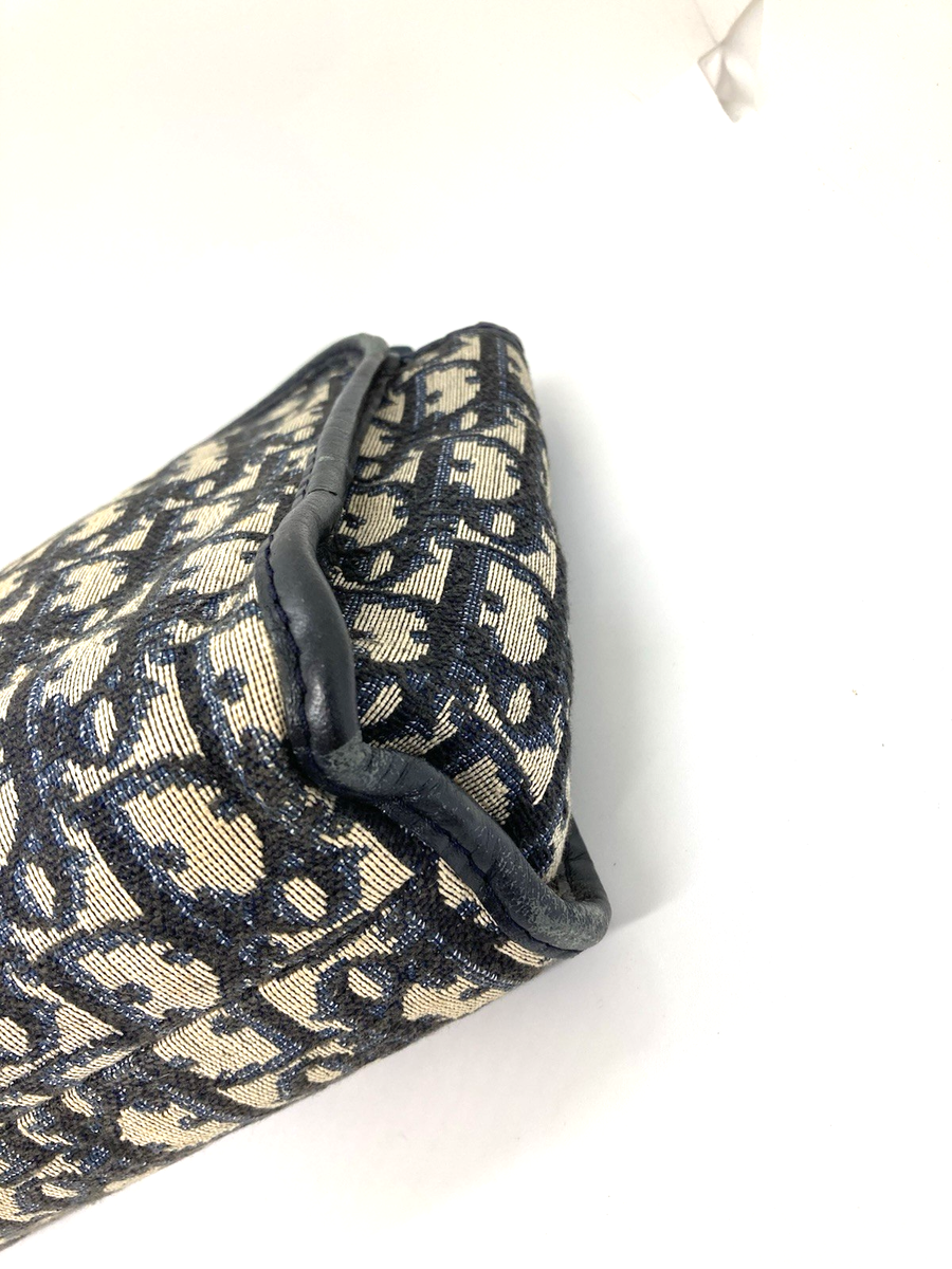 used Dior Trotter Navy Canvas Second Clutch Bag 26848 | eBay