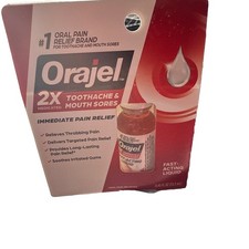 Orajel 2X Medicated Toothache Mouth Sores Liquid, 0.45 fl oz07/27