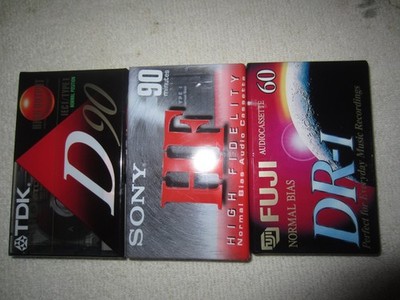 Vintage Blank Cassette Tapes 60 & 90 minute  Lot of Three New Sealed