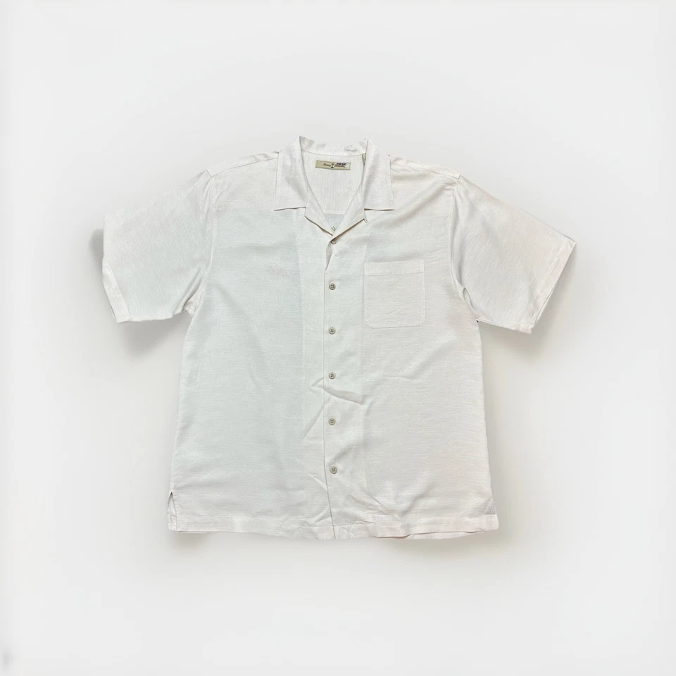 🌴 Tommy Bahama Off the Deep End Embroidered Silk Camp Shirt – Large – EXCELLENT - Image 4 of 4