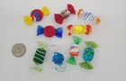 Vintage 9 Pc Lot of Murano Small  Art Glass Candies Sweets  1.25 " Long