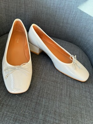 Jonak Paris Light Blue Patent Ballet Shoes, Cute 1/2  Heel