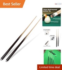 Pool Cues Hardwood 36-58inch Kids  Adults Billiard Stick Set 2-Piece