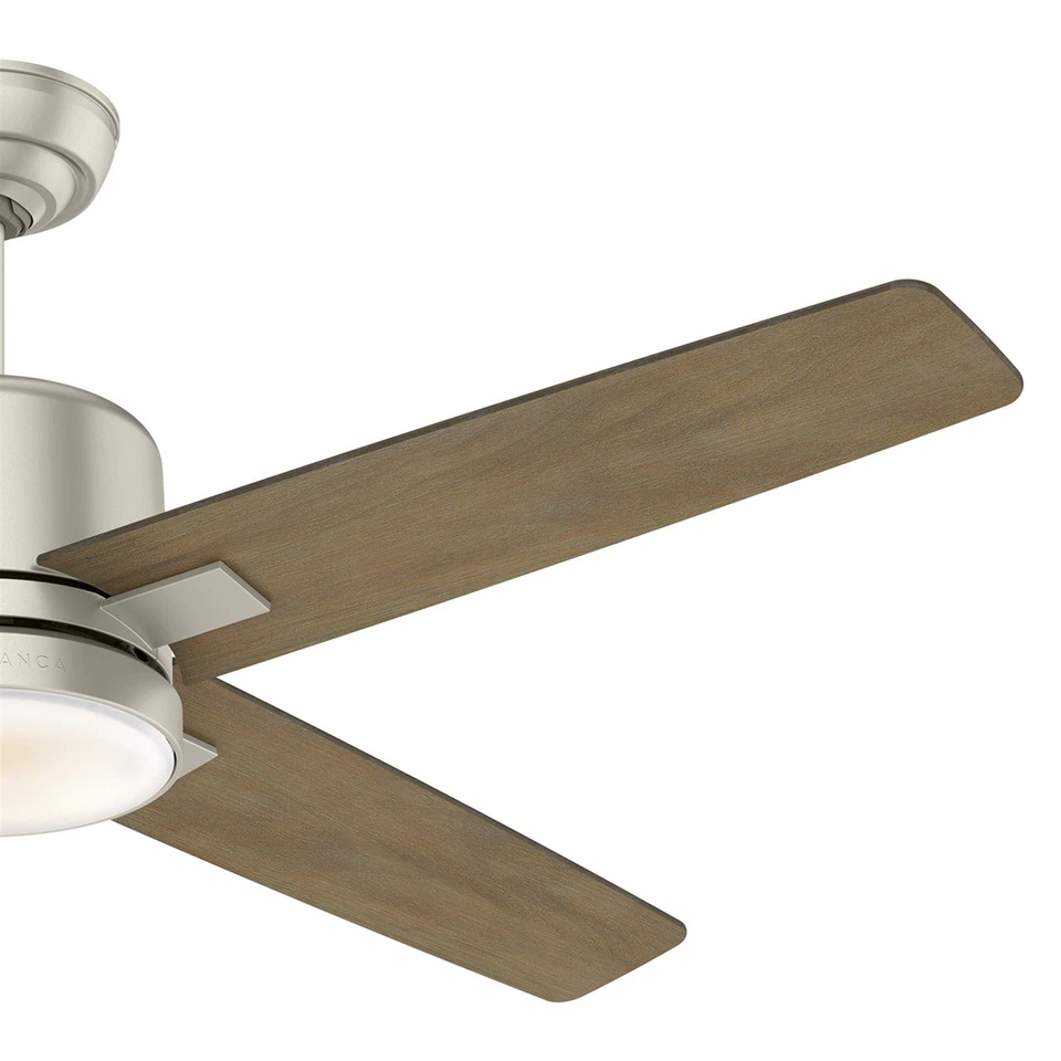 Ventilador Casablanca 52 pulgadas Tradicional en Níquel Mate Ventilador de Techo con Kit de Luz LED Foto 3 de 4