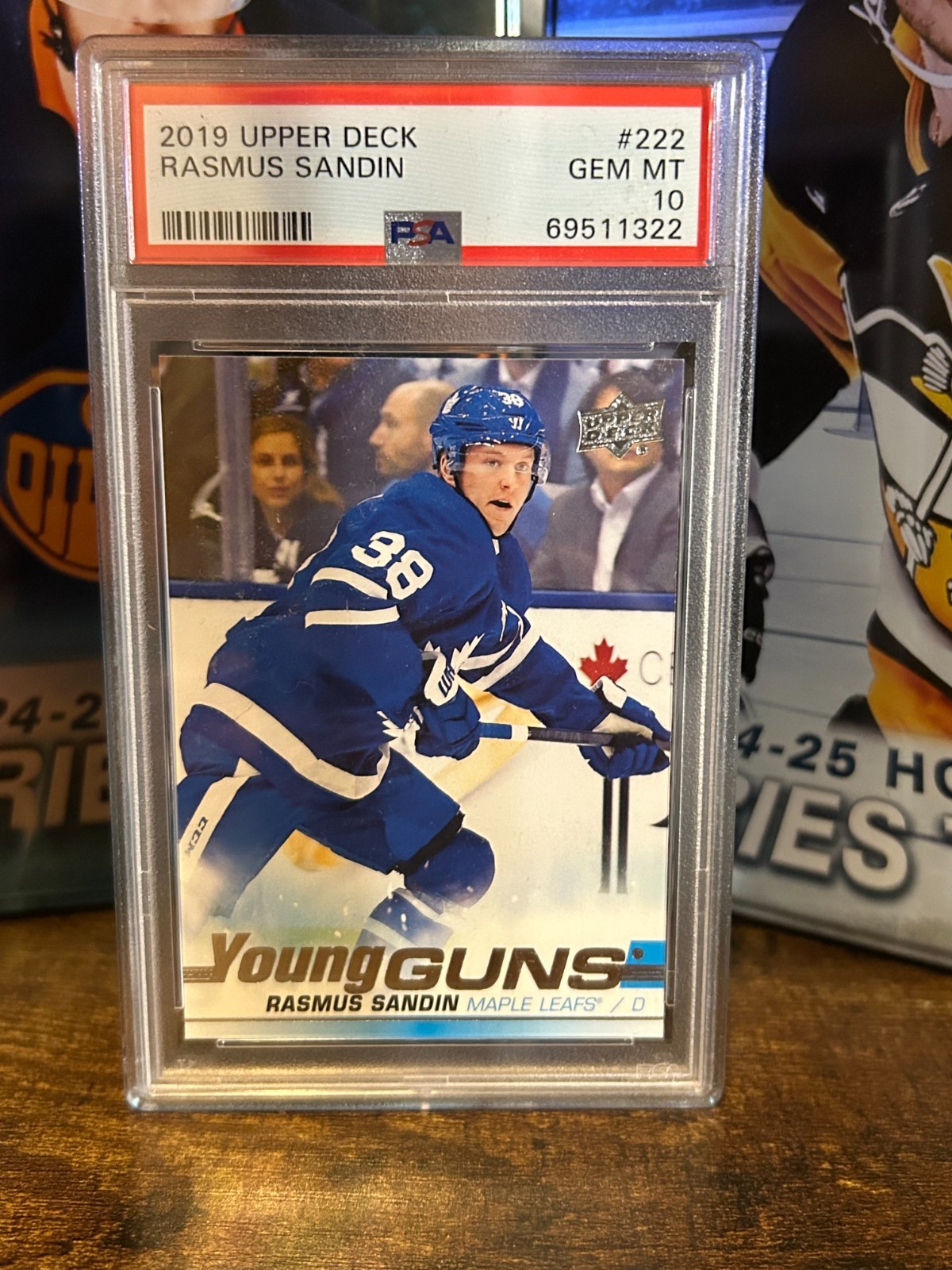 2019-20 UPPER DECK SERIES 1 RASMUS SANDIN YOUNG GUNS #222 PSA 10