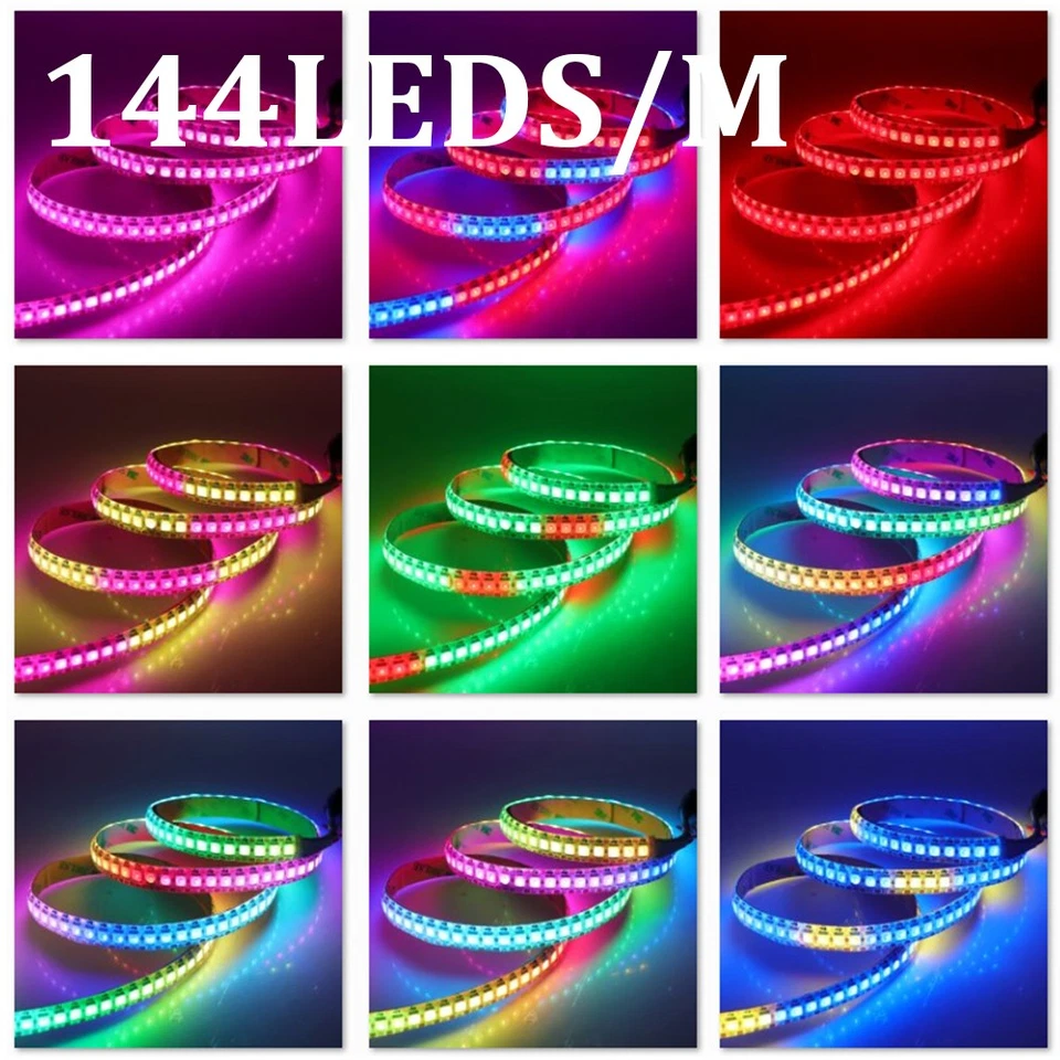 5V WS2812B RGB LED Stripe Streifen Lichterkette Band Individuell Adressierbarer - Bild 4 von 4