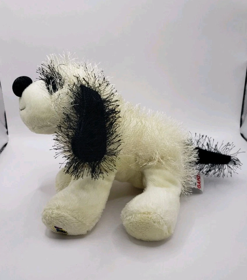 Ganz Webkinz Black & White Cheeky Dog 6" Puppy Black Spot White Plush Toy Hm 192 - Image 2 of 4