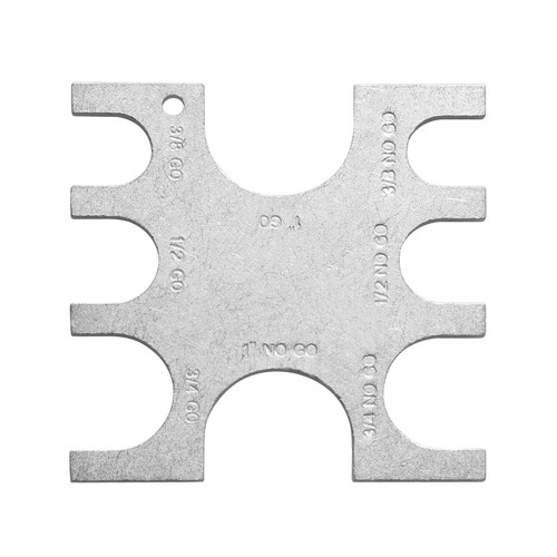 VIDABTE 23080 PEX Crimp Tool Go/No-Go Gauge, 3/8 Inch, Silver