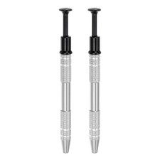 2Pcs 4-Claw Piercing Ball Grabber Stainless Steel Jeweler's Pick Up Tool