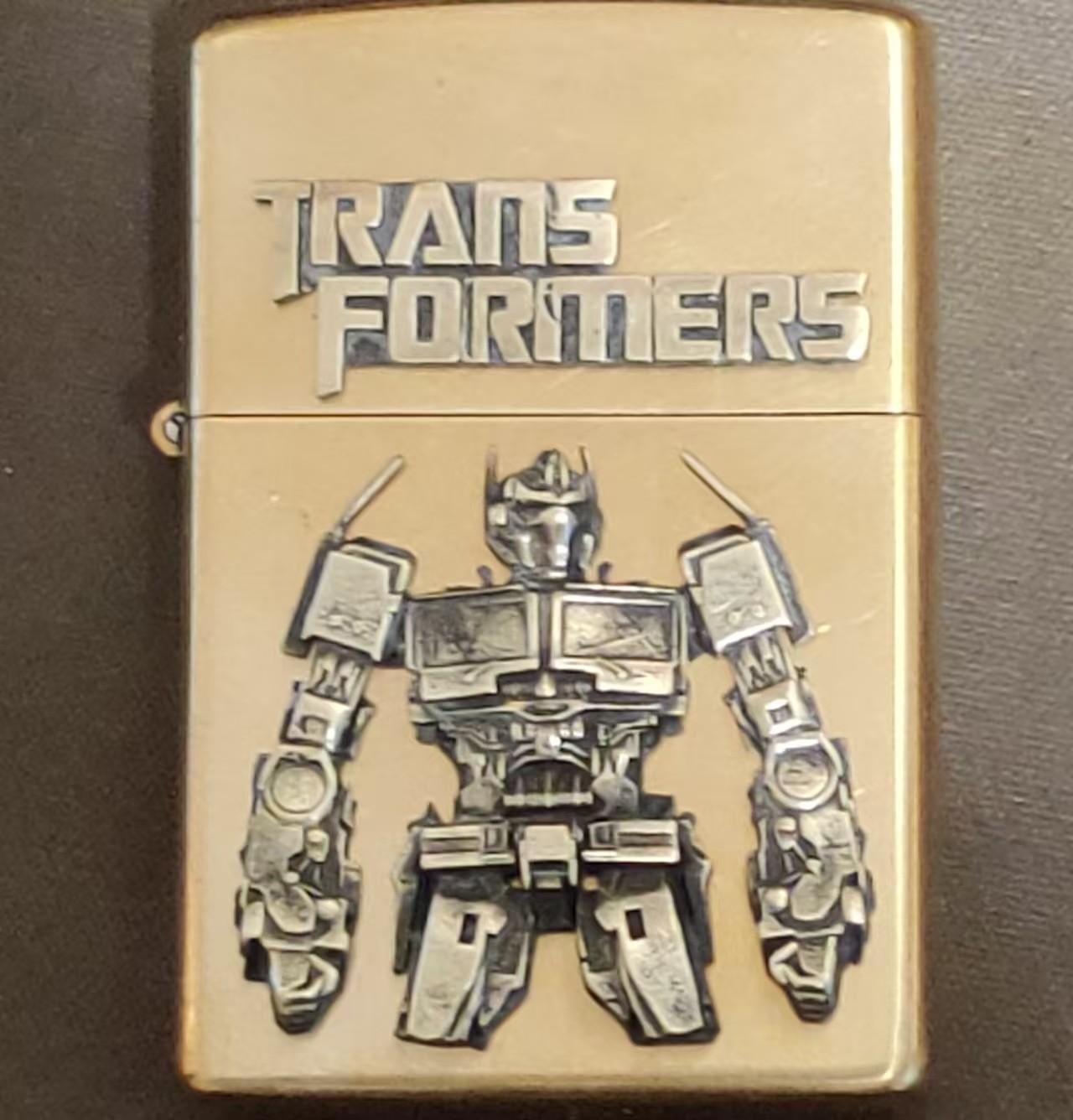 1 piece Brass Transformers Themed Relief DIY sticker suitable for ZIPPO