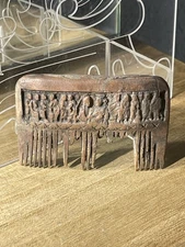 Ancien Peigne Romain, II-III ap JC, Os Sculpté , Scène de Plusieurs Personnages