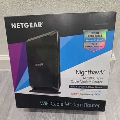NETGEAR C7000v2 Nighthawk AC1900 Smart Wi-Fi Router Docsis Cable Modem