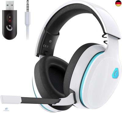 Gvyugke 2,4 GHz Wireless Gaming Headset für PC, PS4, PS5, Mac, Switch, 