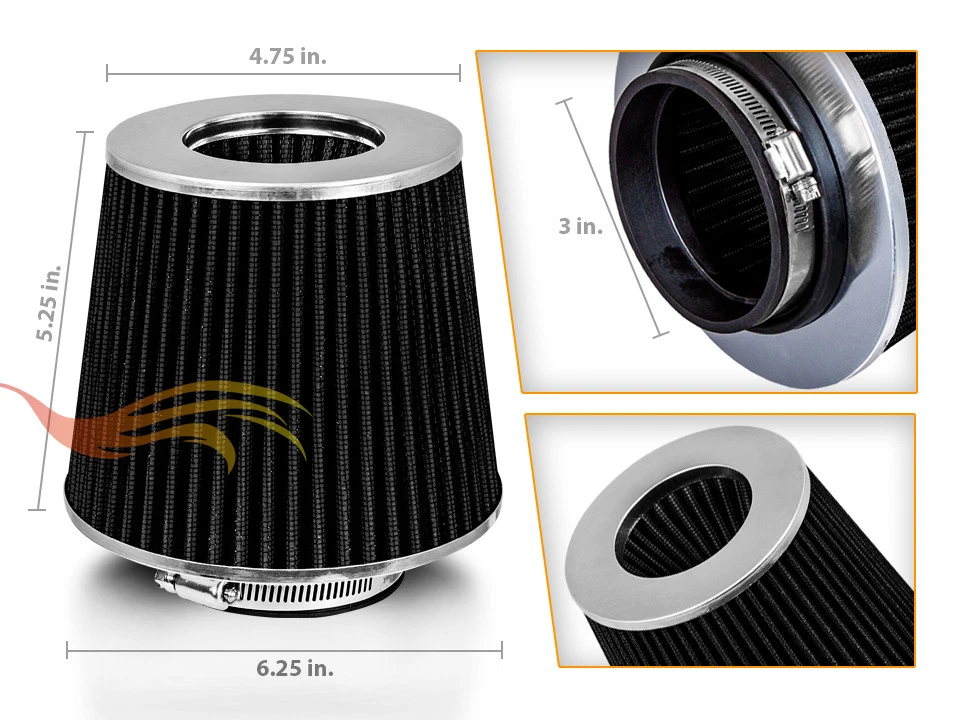 Air Intake Air Flow Sensor MAF Adapter + BLACK Filter Fit For Nissan/Infinity - Image 2 of 2