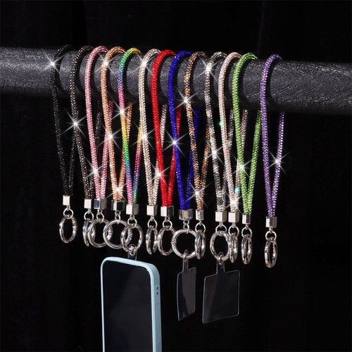 Handheld Glitter Rhinestone Phone Lanyard Girls New Year Gift - 第 1/24 張圖片