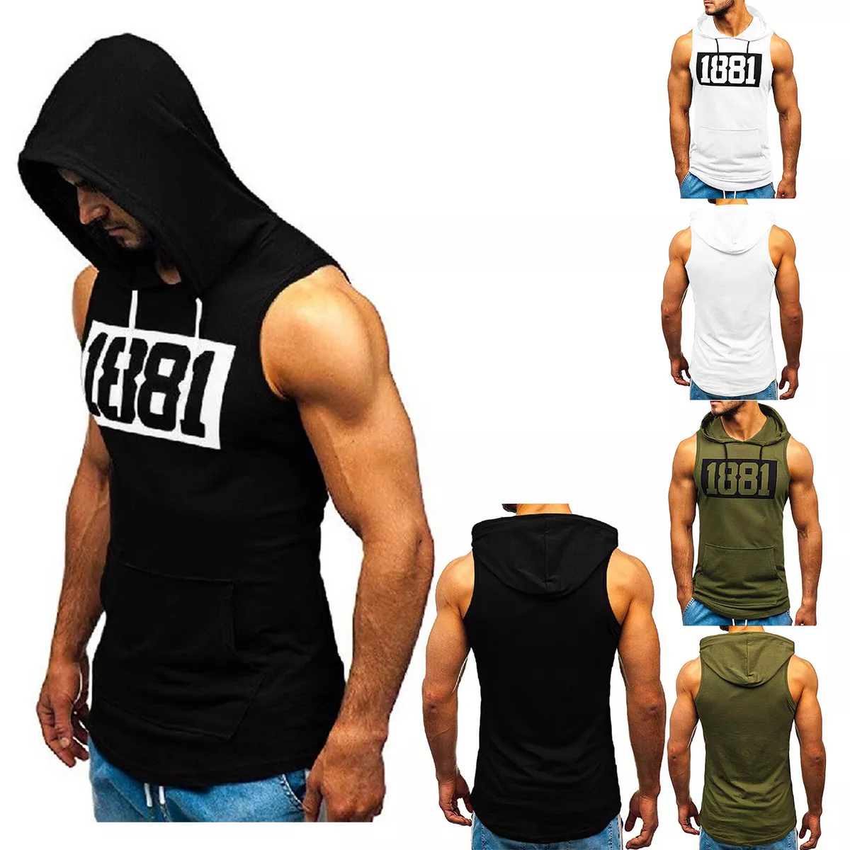 Fitness sleeveless shop hoodie