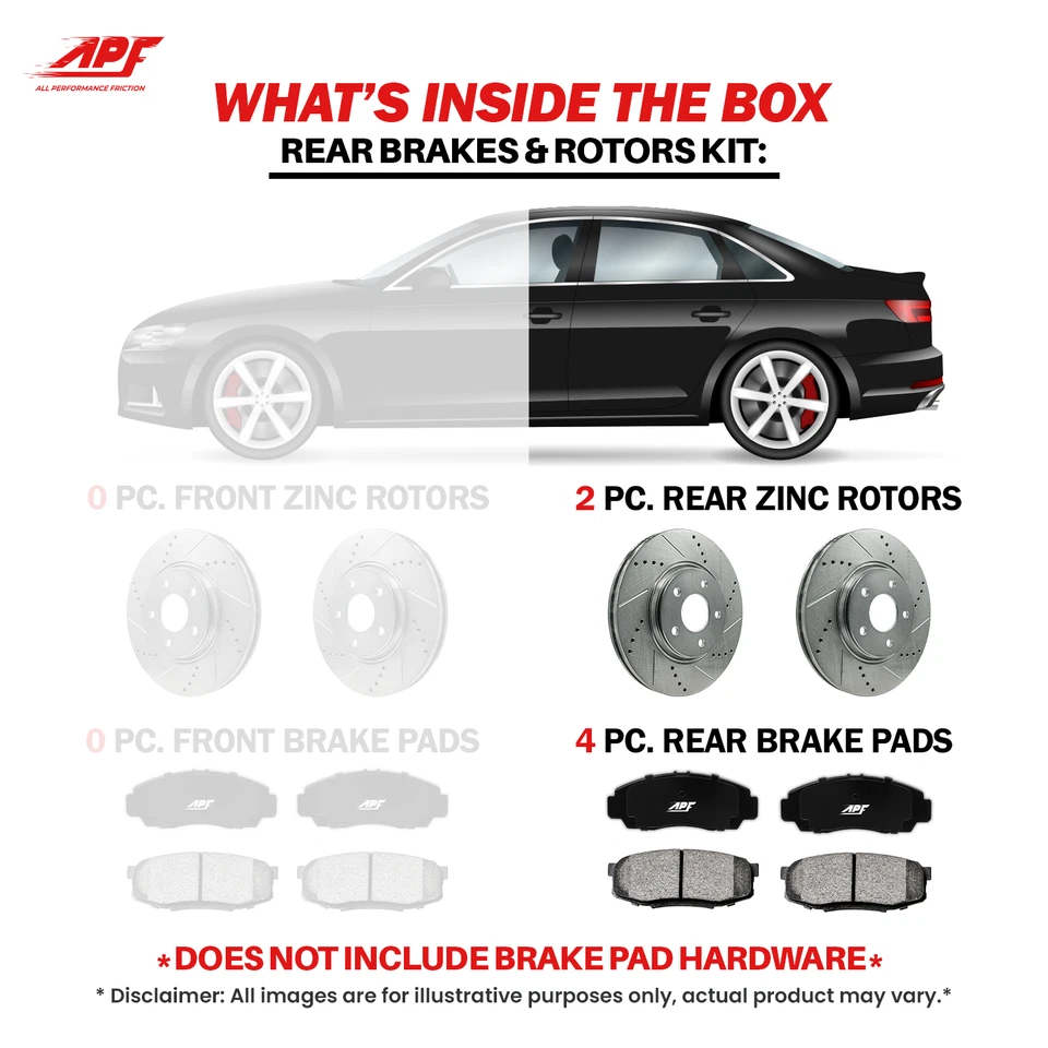 Rear Zinc Drill/Slot Brake Rotors + Ceramic Pads for Ford Explorer 1995-2001 Foto 4 de 4