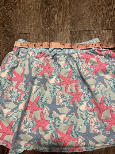 Vineyard Vines Girls Starfish Cotton Skirt Summer Large 14 Pink Blue White Beach - Picture 3 of 8