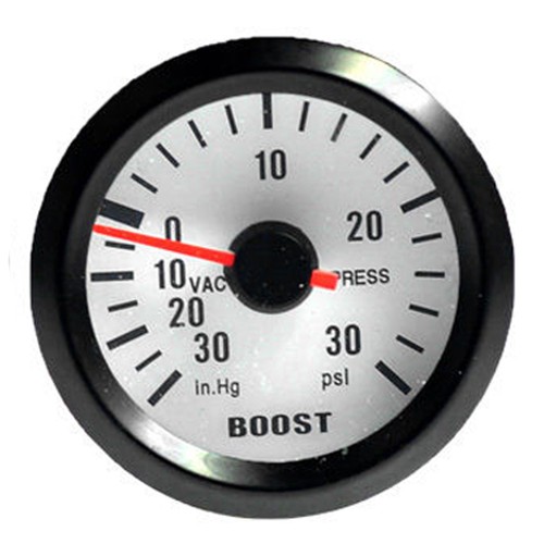 Black Shell 2" 52mm Car Universal LED Boost PSI Vacuum Gauge Meter - Picture 5 of 6