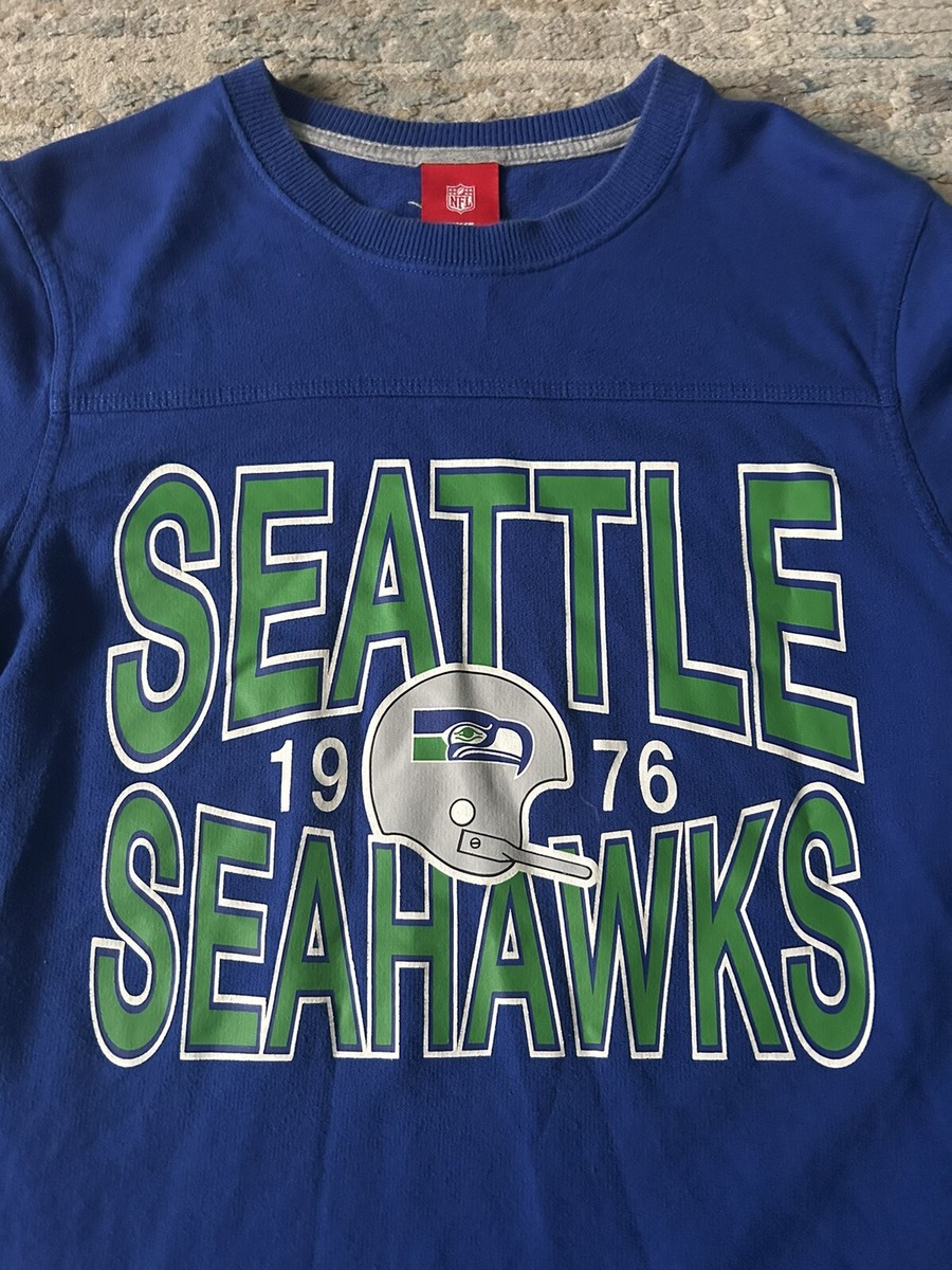 ☆NIKE NFL シーホークス テクスチャードクルーネックシャツ Nike Seattle Seahawks NFL Retro 1976 Logo Jersey T-Shirt