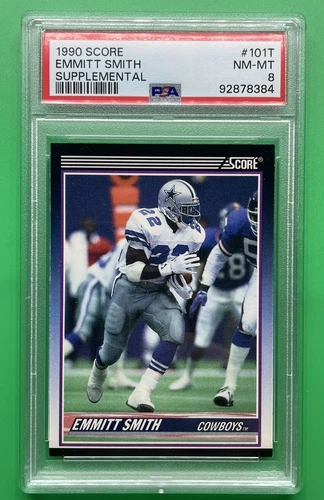 1990 Score Supplemental Emmitt Smith Rookie #101T PSA 8 - Dallas Cowboys HOF RC