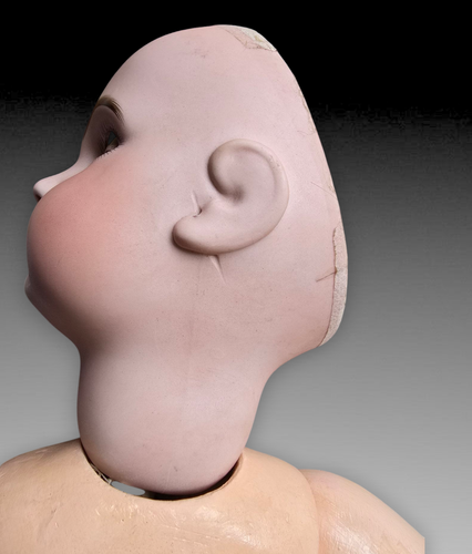 JUMEAU TAILLE 10 PORCELAINE BOUCHE OUVERTE YEUX MOBILE MECANISME DOLL BISQUE - Imagen 22 de 24