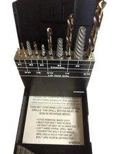 58510 Norseman / Viking SPRSQ3 10pc Screw Extractor Set Left Hand Bits NEW
