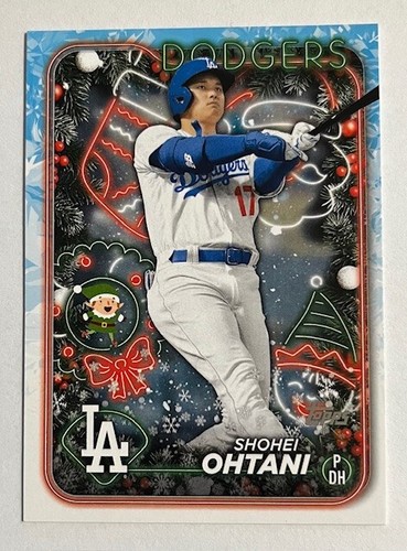Shohei Ohtani - 2024 Topps Holiday #HE-23 -Hidden Elf SP - Los Angeles Dodgers - Picture 2 of 3
