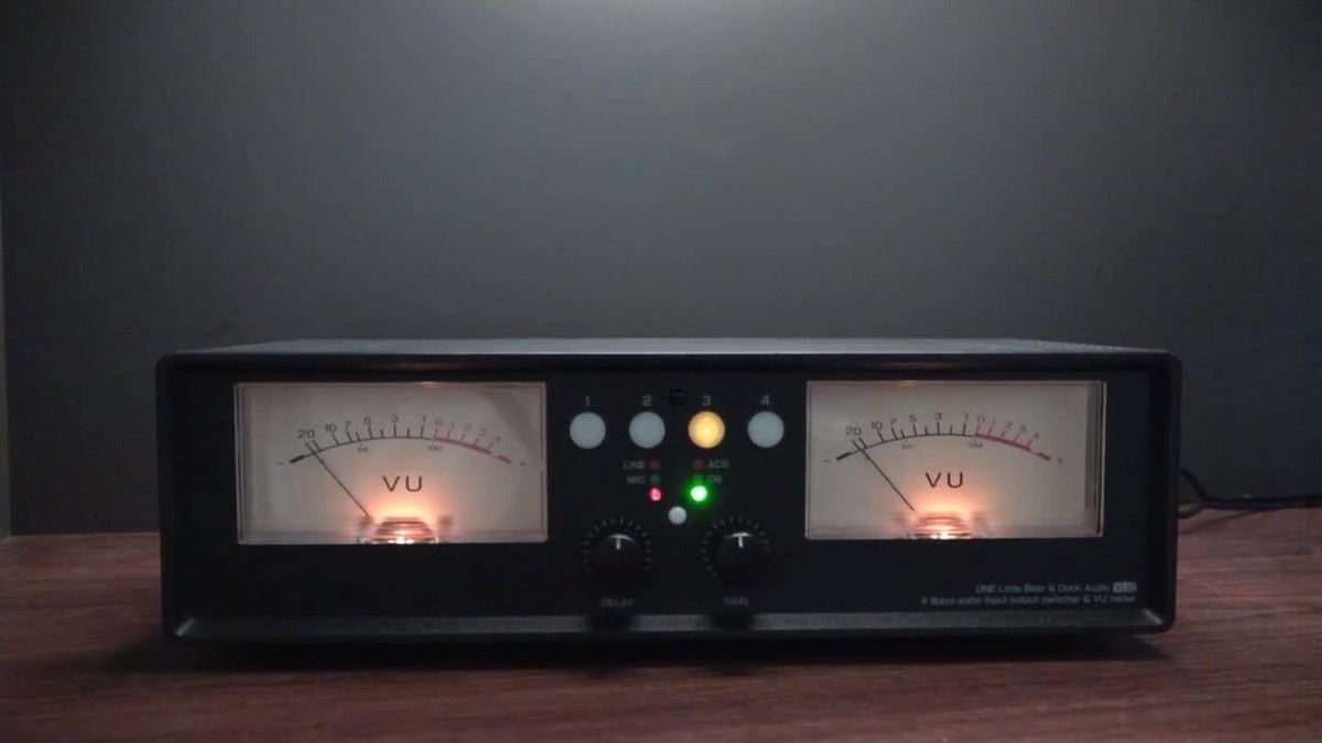 Douk Audio VU2 Dual Analog VU Meter Display 4-way RCA Audio