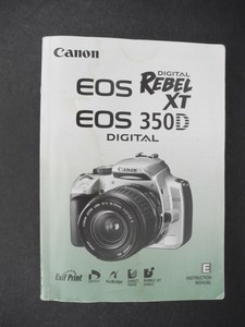 Canon EOS Digital Rebel XT / 350D Camera Instruction Book / Manual