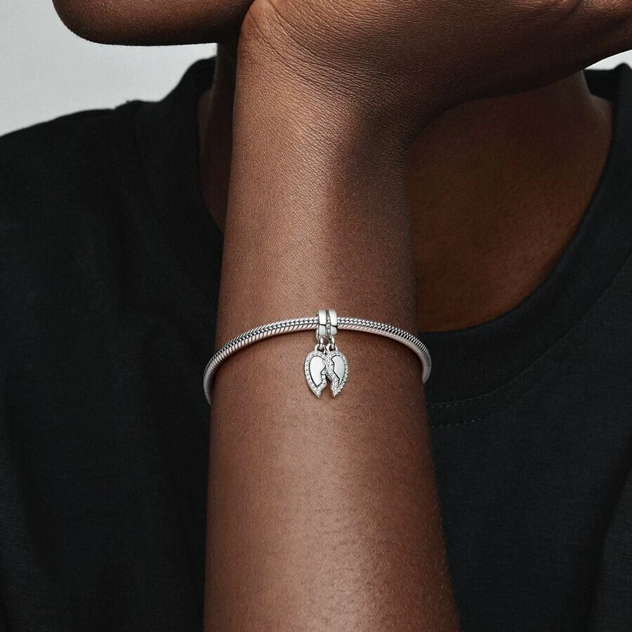 Pandora Charm Pendente Cuore dell'Amicizia Divisibile Con Confezione Regalo - Immagine 2 di 4