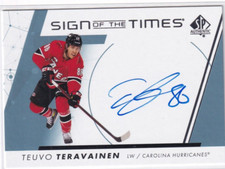 2022-23 SP Authentic Hockey Teuvo Teravainen Sign of the Times