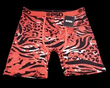 PSD Mens Boxers RED APEX Tiger Stripes Briefs Underwear Size LARGE NWT