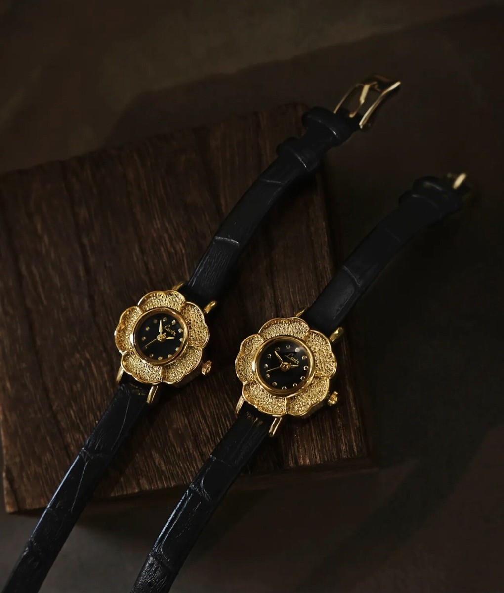 Gold French Vintage Flower Style Unique Dainty Women display picture 1