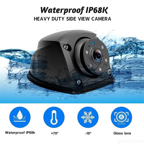 4PIN Forward/Side View Camera CCD IR LEDs Night Waterproof 9-24v Truck Caravan - Picture 3 of 16