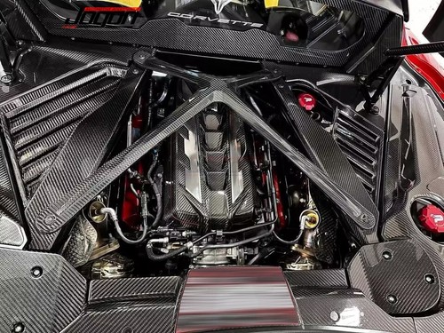 Carbon Fiber Engine X Strut Tower Brace For Corvette C8 Coupe Z51 Stingray 2020+ - Picture 3 of 16