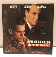 Murder in the First Christian Slater Kevin Bacon Widescreen Laserdisc LD
