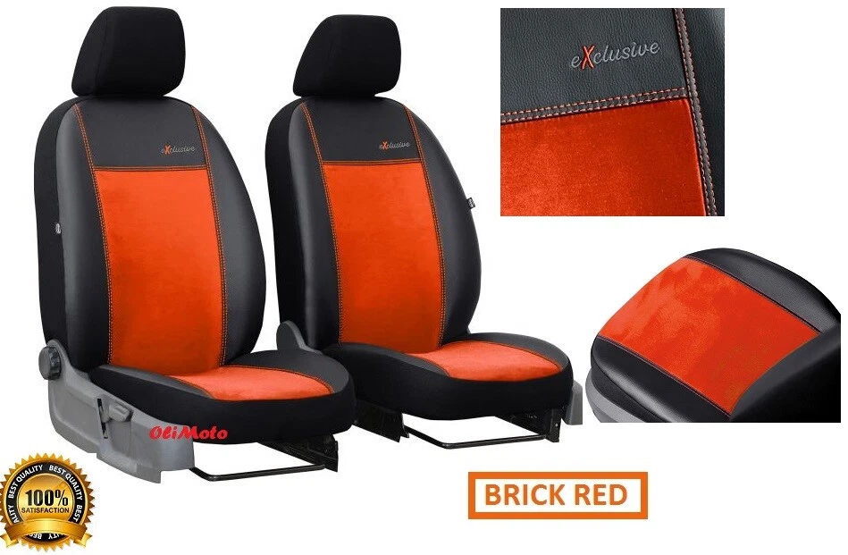 Fundas de asiento delanteras a medida EcoCuero+Alicante para PEUGEOT 301 2012-2017 Foto 3 de 4