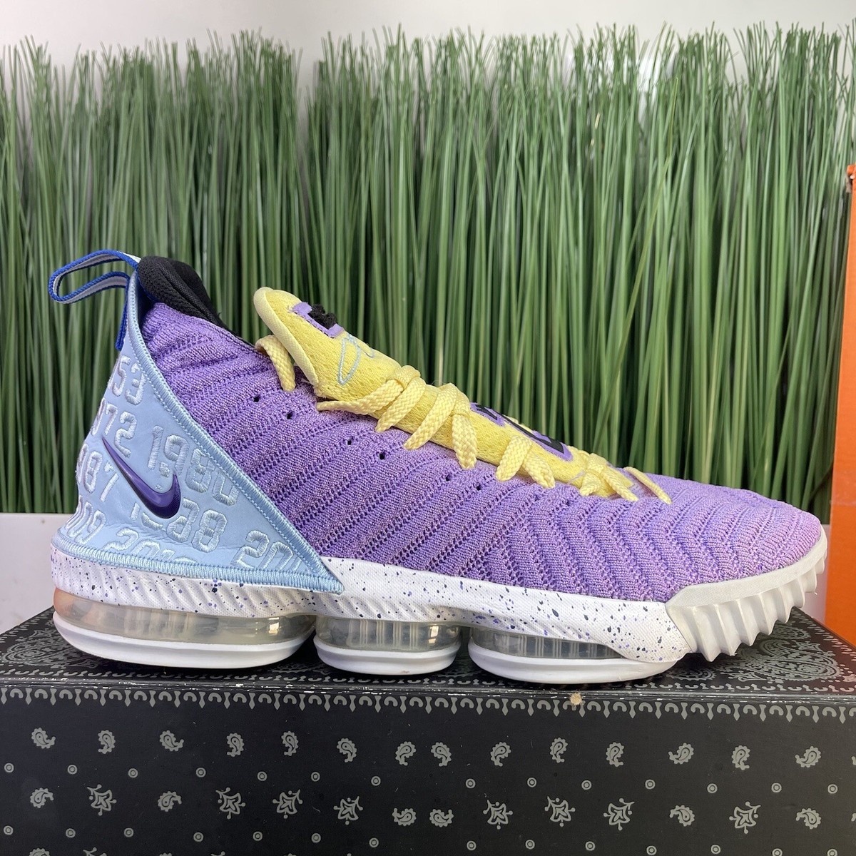 Nike Lebron XVI 16 Lakers Heritage Atomic Violet Mens Shoes CK4765