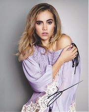 SEXY MODEL ACTRESS SUKI WATERHOUSE HAND SIGNED 8X10 PHOTO B W/COA THE BAD BATCH