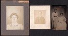 George W. & Grace Bull (2) Cabinet Photos & (1) Tintype Photo